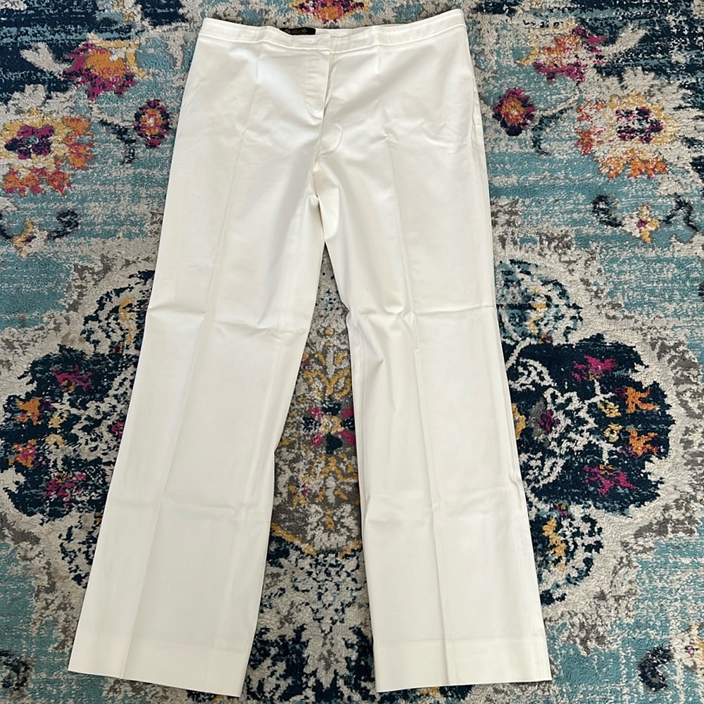 Loro Piana Elegant White Wide Leg Pants